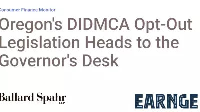 Oregon's DIDMCA Opt-Out Legislation Heads to the Governor's Desk